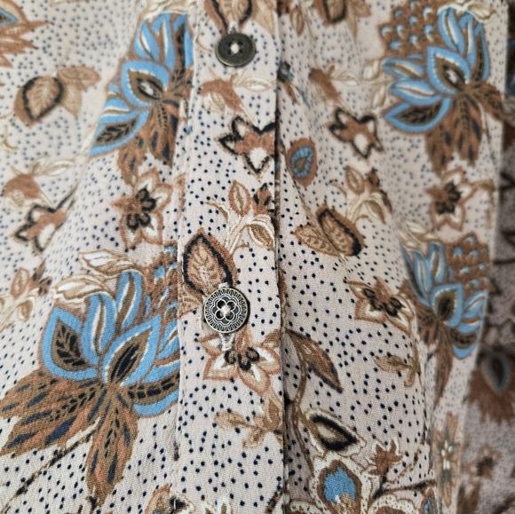 NWT Mason & Belle Vintage Floral Button Down Tunic Top Blouse Small - Picture 2 of 6